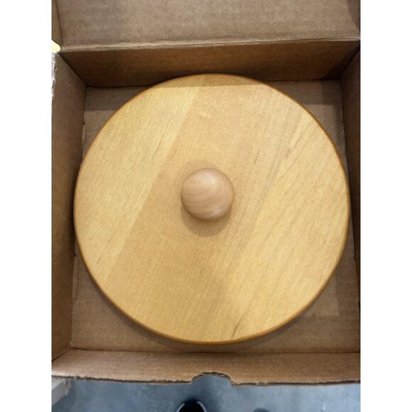 Longaberger WoodCraft Lid Medium Fruit or 7" Measuring Basket NEW CLASSIC STAIN - Picture 1 of 3